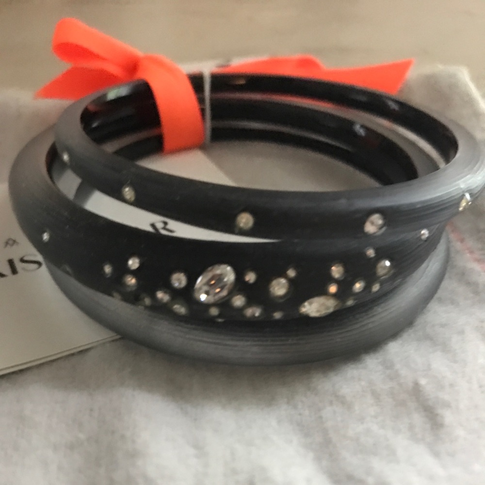 Set of tree Alexis Bittar Grey Bangle Bracelets